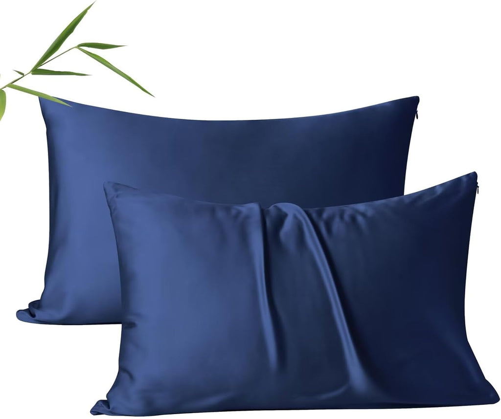 ShunjieHome 4 Pack Cooling Pillow Cases, Viscose Derived from Bamboo Pillow Protectors King Size Set of 4, 400 Thread Count Soft Silky Breat…