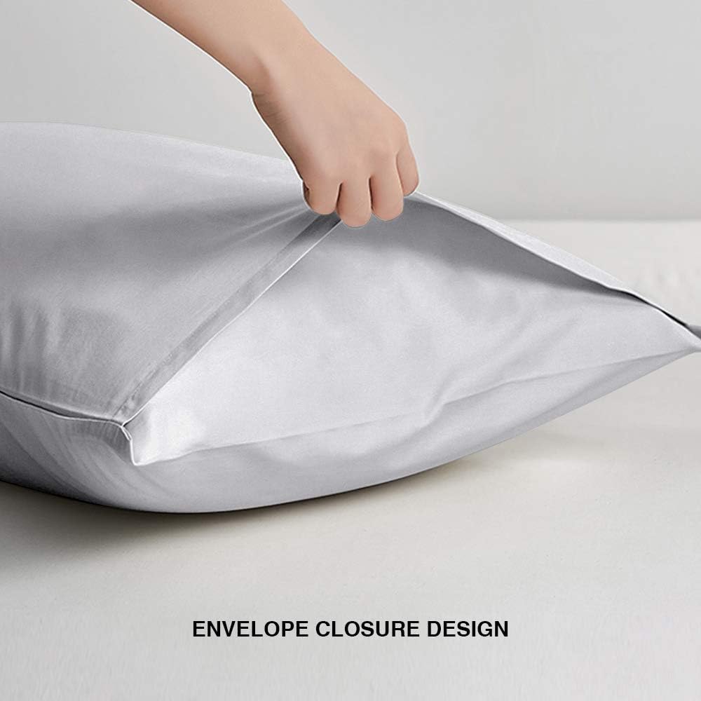 FLXXIE Pillow Cases Standard Size, Soft Microfiber Pillow Covers with Envelope Closure, Wrinkle, Stain Resistant Pillowcases, 2 Piece…