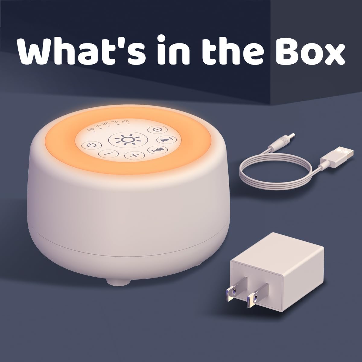 Sleepbox Sound White Noise Machine with 25 Soothing Sounds and 10 Colors Warm Night Light 4 Brightness Levels 32 Volume Levels 5 Timer…
