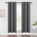 NICETOWN Bedroom Blackout Draperies Panels, Three Pass Microfiber Noise Reducing Thermal Insulated Solid Ring Top Window Curtains (Two…