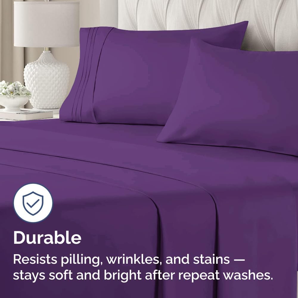 King Pillow Cases Set of 4 - Ultra Soft Hotel Quality Pillowcase Covers - Comfy, Cozy & Wrinkle Free - Shrinkage, Stain and Fade…