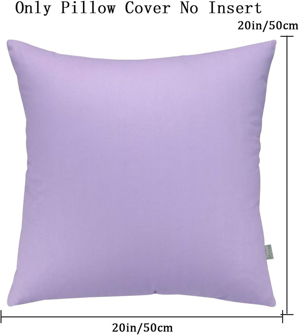 Thmyo 4-Pack 100% Cotton Comfortable Solid Decorative Throw Pillow Case, Thmyo Square Cushion Cover Pillowcase Sublimation Blank Pillow Cove…