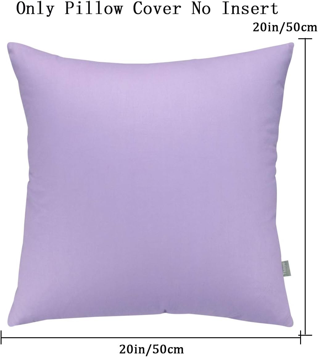 Thmyo 4-Pack 100% Cotton Comfortable Solid Decorative Throw Pillow Case, Thmyo Square Cushion Cover Pillowcase Sublimation Blank Pillow Cove…