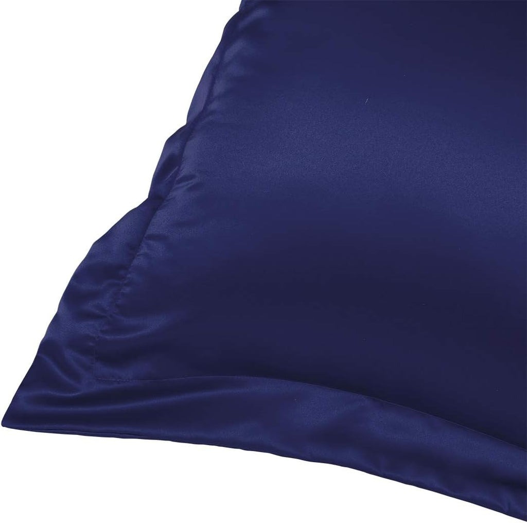 PiccoCasa 2 Pack Satin Pillowcase for Hair and Skin, Euro Sham Pillow Covers Soft Silky Oxford Pillow Cases with Envelope Closure European(…