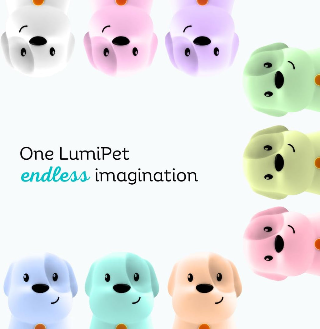 Lumipets Pepper the Puppy Dog Squishy Silicone Night Light for Kids | Cute Night Light with Remote & Touch Control for Baby & Toddler…