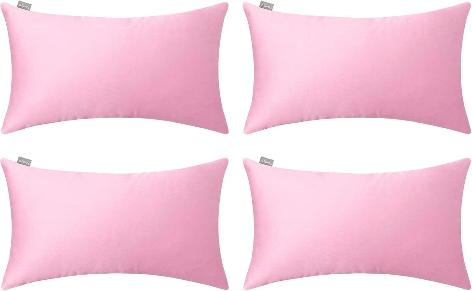 Thmyo 4-Pack 100% Cotton Lumbar Comfortable Solid Decorative Throw Pillow Covers Rectangle Cushion Cover Sublimation Blank DIY Pillowcases…