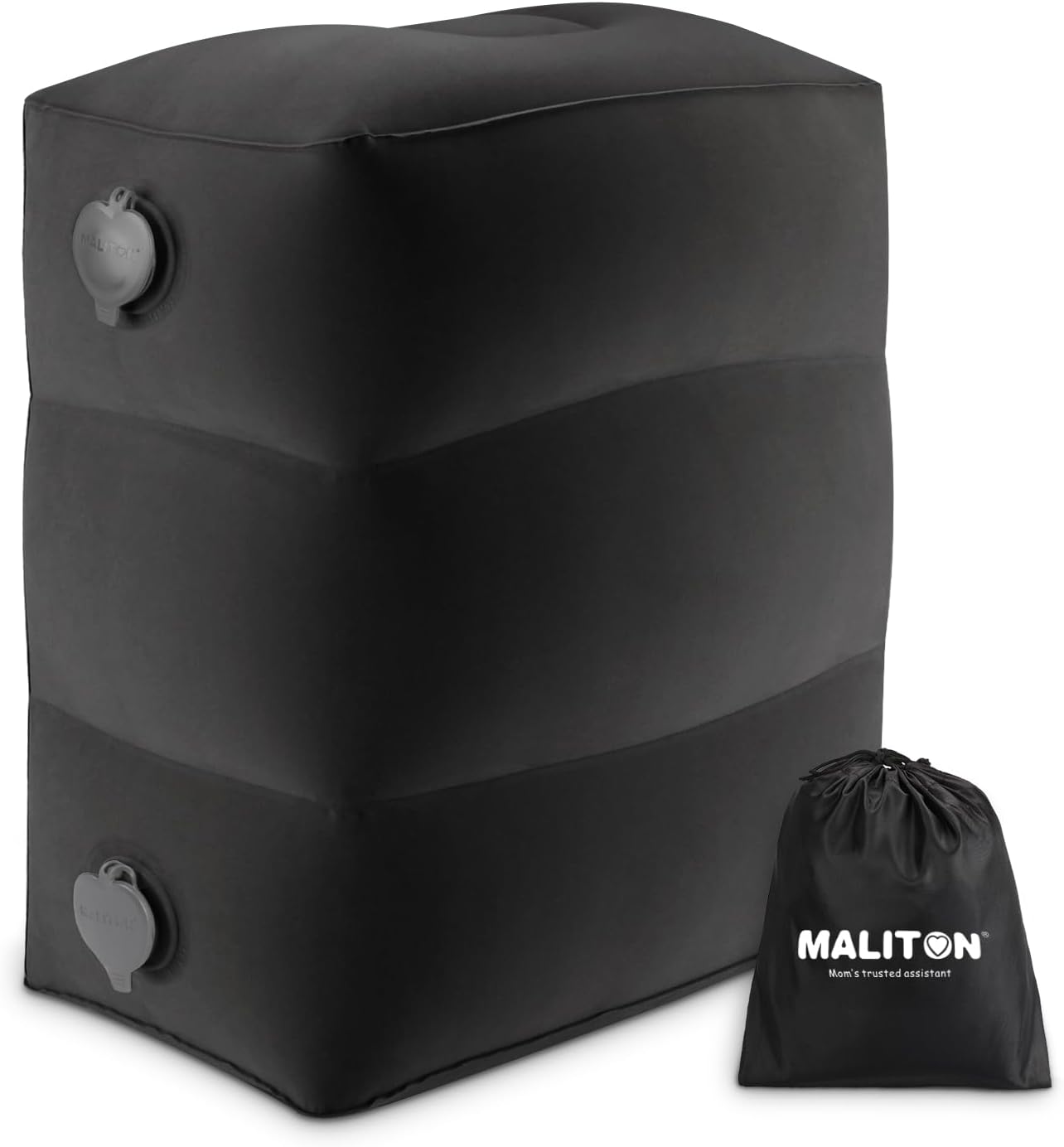 Maliton Inflatable Travel Foot Rest Pillow, Kids Airplane Bed, Adjustable Height Leg Pillow for Air Travel, Make a Flat Bed for Toddlers…
