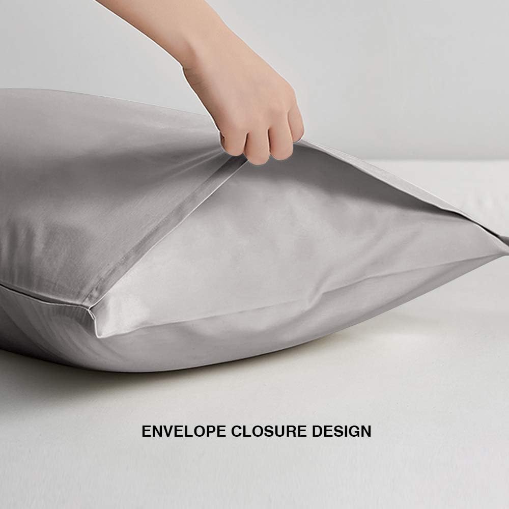 FLXXIE 2 Pack Microfiber Queen Pillow Cases, 1800 Super Soft Pillowcases with Envelope Closure, Wrinkle, Fade and Stain Resistant Pillow…