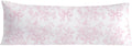 Chinoiserie Pink and White Floral 20x54 Body Pillow Cover, Chinoiserie Decor, Pink Coquette Bow Flowers Grand Millenial Decorative Long…