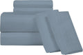 Royalelinens ROYALE LINENS 1500 Thread Count Poly/Cotton Sateen Dobby StripeSheet Set - 6 Piece California King Bed Sheets - 1 Fitted, 1 Fl…