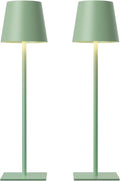 Kakanuo Green Cordless Rechargeable Table Lamp, 2 Pack Portable Desk Lamp with 5000mAh Battery, Touch Control Stepless Dimming, Wireless…