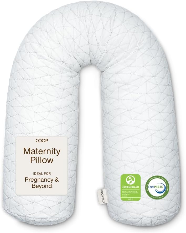 Coop Home Goods Original Adjustable Maternity Pillow, with Memory Foam and Washable Cover, Body Pillow for Pregnancy, Side Sleeper and…