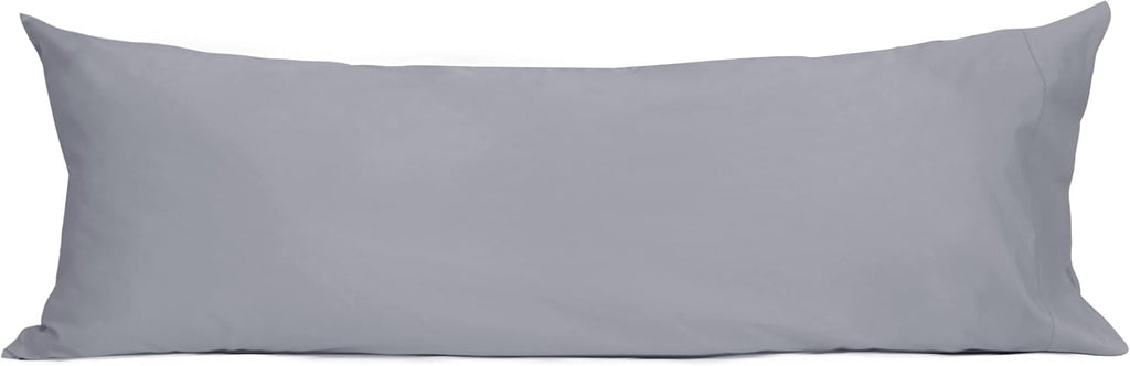 Sunflower Body Pillowcase 100% Cotton Long Pillow Cover/Case Envelope Closure 1 Pack, 20×54 inches Frost Gray, Soft and Breathable