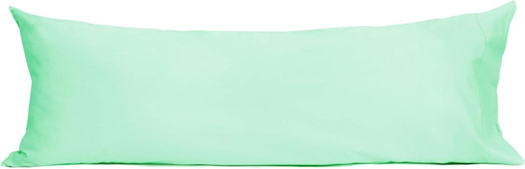 Sunflower Body Pillowcase 100% Cotton Long Pillow Cover/Case Envelope Closure 1 Pack, 20×54 inches Zephyr Green, Soft and Breathable