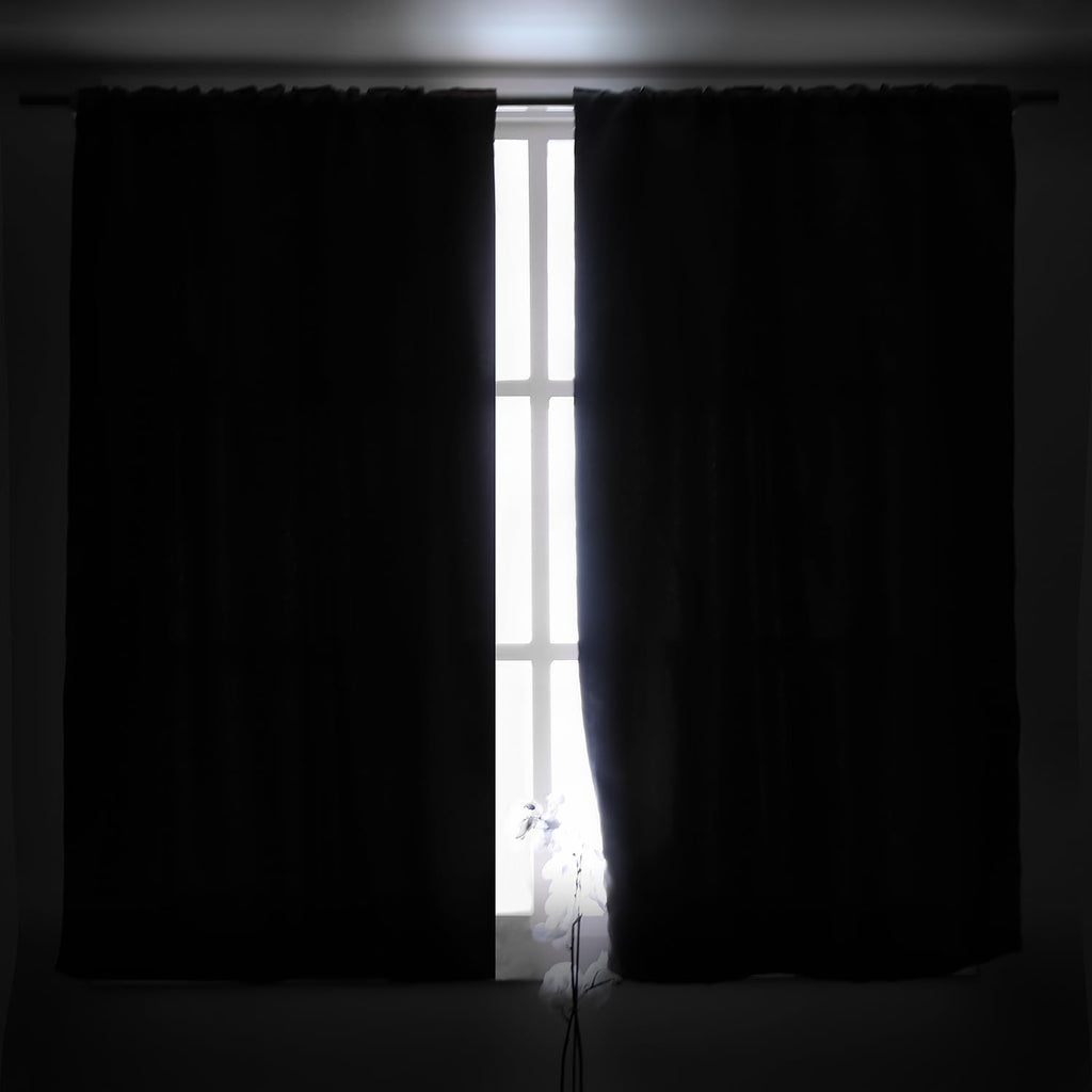 BGment Burgundy Balckout Curtains 36 Inch Length for Half Windows - 34 x 36 inch Rod Pocket and Back Tab Thermal Insulated Room Darkening S…