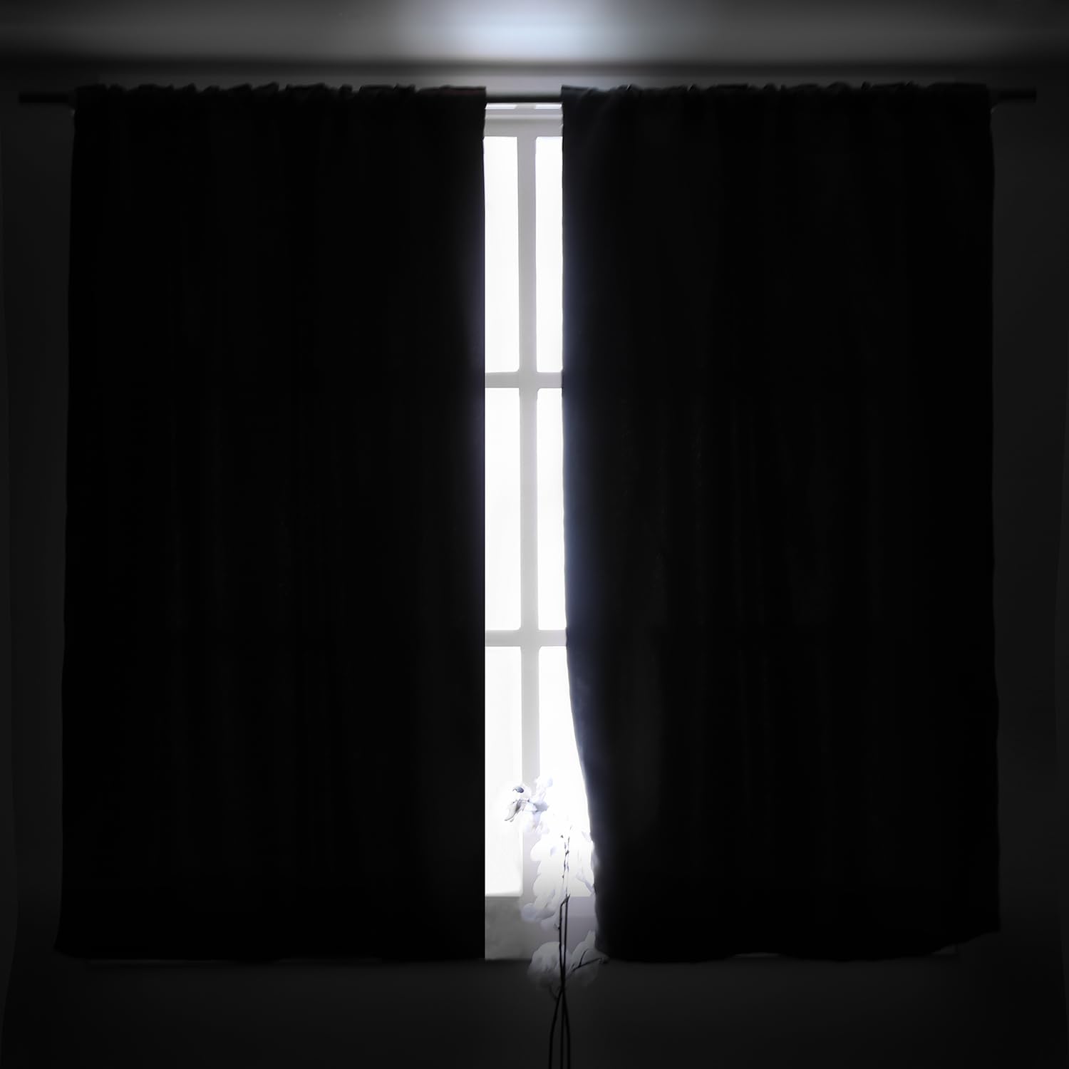 BGment Burgundy Balckout Curtains 36 Inch Length for Half Windows - 34 x 36 inch Rod Pocket and Back Tab Thermal Insulated Room Darkening S…