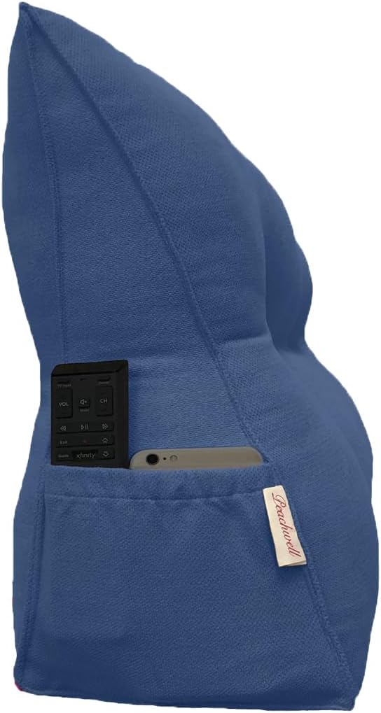 Peachwell Handmade Headboard Pillow-King Size Wedge Support Large Bolster Cushion Headboard Backrest Pillow for Bed Rest with Two Large…