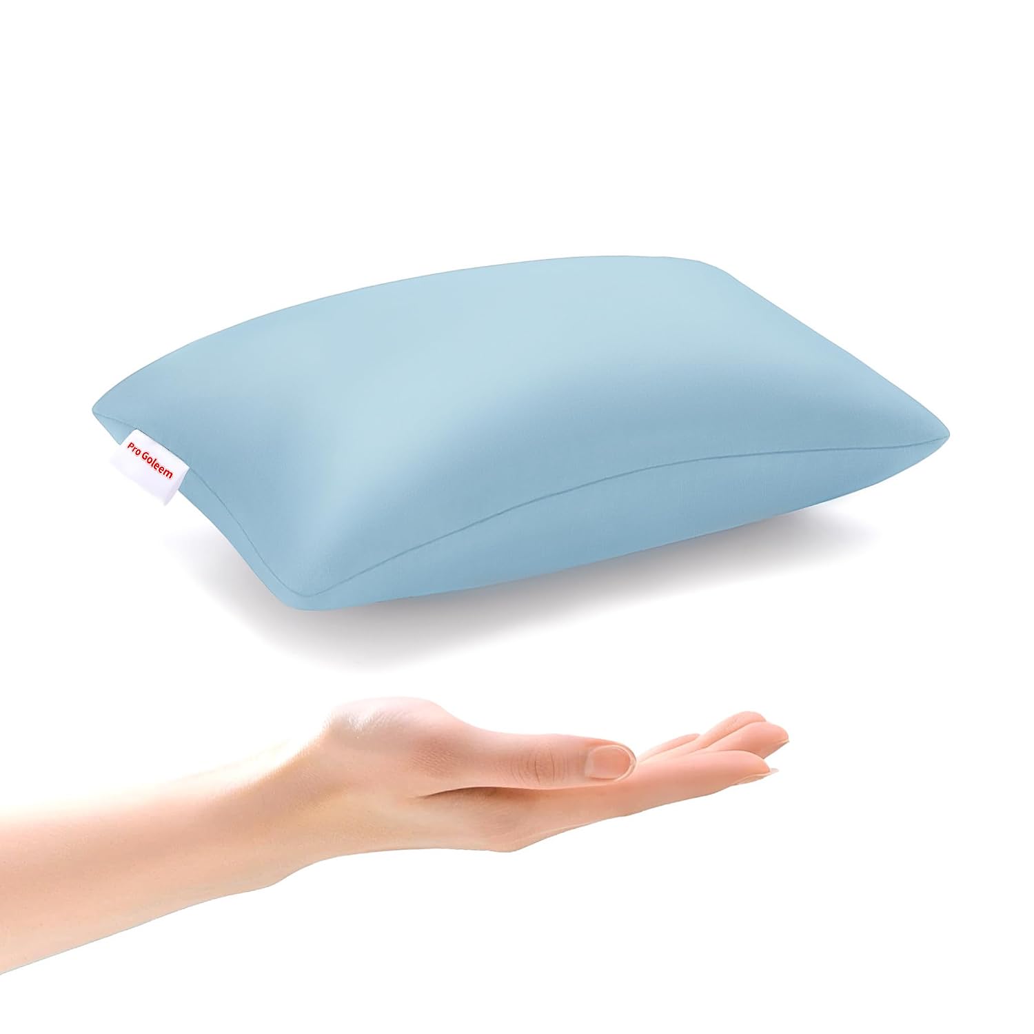 Pro Goleem Small Pillow 11"x7"x2.5" for Kids and Baby Sleeping with Name Tag Mini Tiny Pillow for Camping and Chair Car Air Nap Neck…