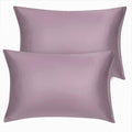uxcell Travel Satin Pillowcase with Zipper, Super Soft and Luxury, Silky Pillow Cases Covers Set of 2, 14"x20", Mauve
