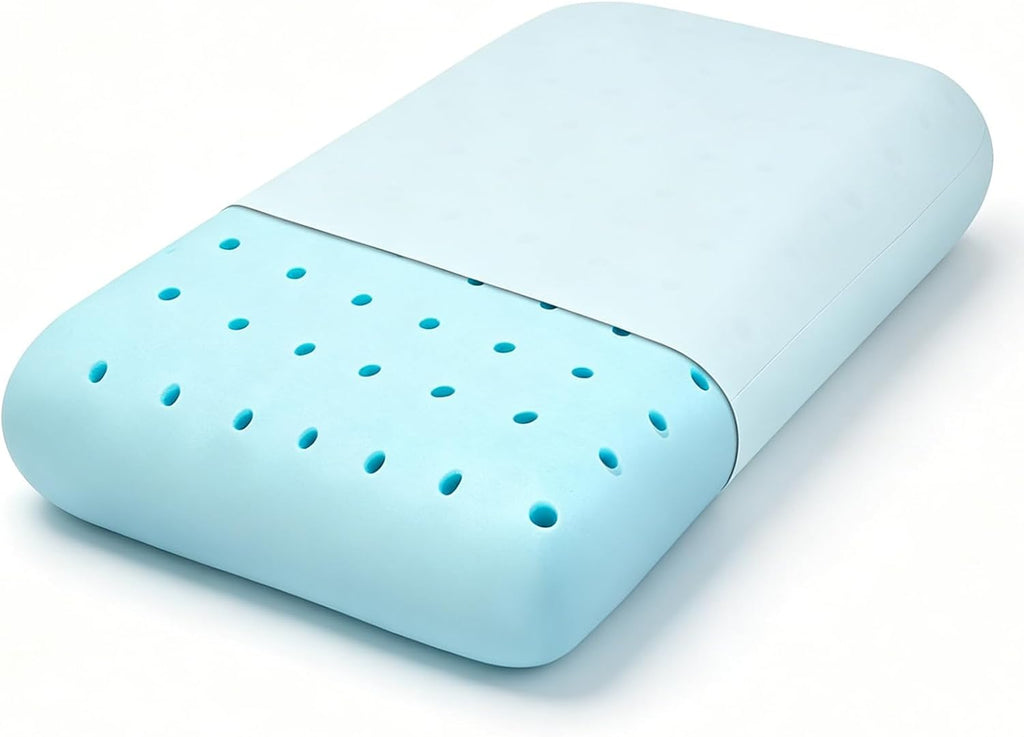 Sycoodeal HIMOON Cooling Memory Foam Pillow, Bed Pillow for Sleeping, King Size, Breathable Memory Foam, Support with Washable Cover for Ba…