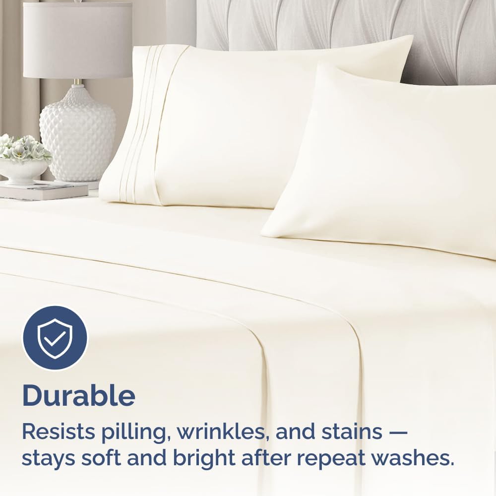 King Pillow Cases Set of 2 - Ultra Soft Hotel Quality Pillowcase Covers - Comfy, Cozy & Wrinkle Free - Shrinkage, Stain & Fade Resistant…