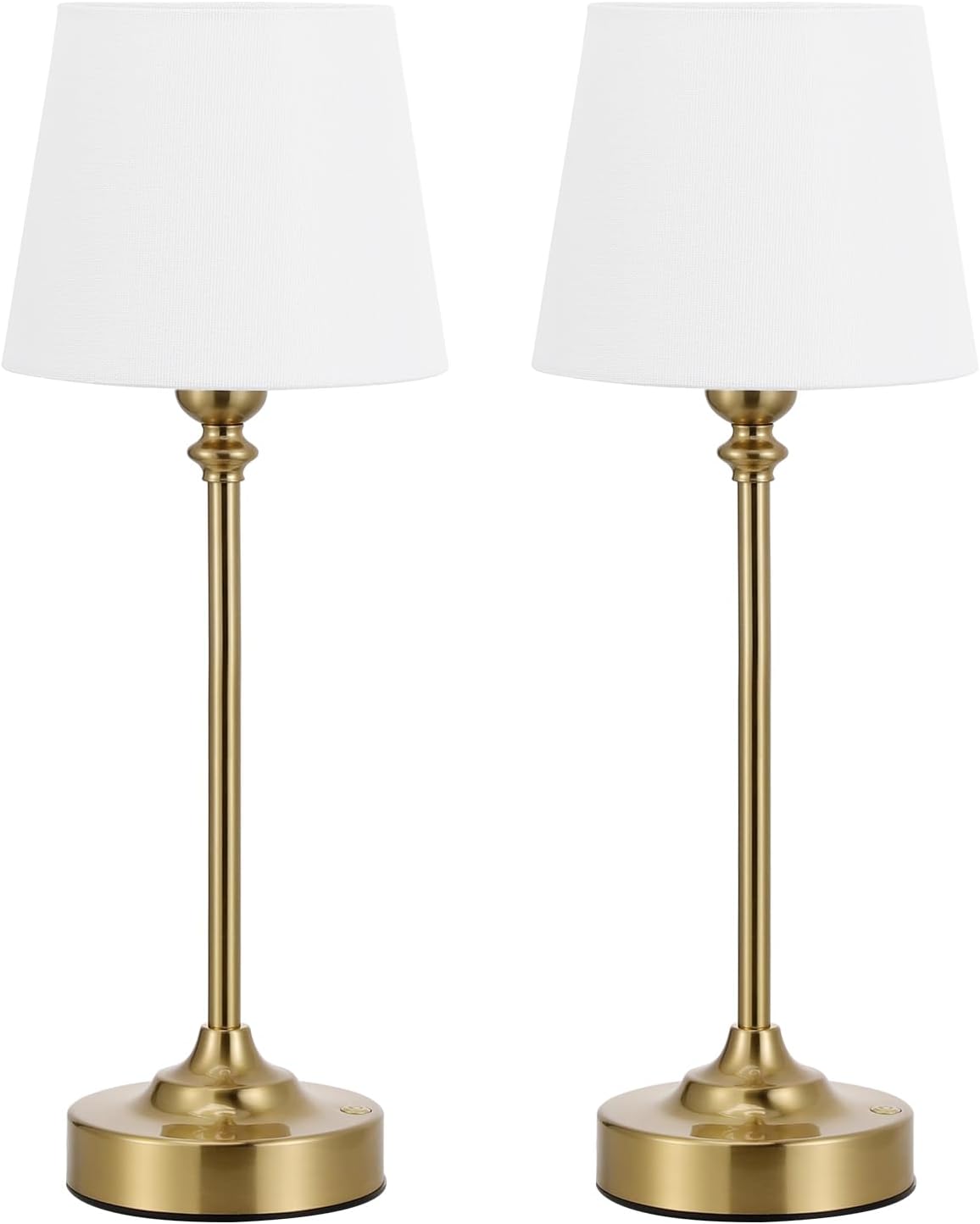 Kakanuo Cordless Table Lamps Rechargeable Set - 2 Pack Gold 4000mAH Battery Operated Lamps for Decor, 3000K Stepless Dimming Touch…