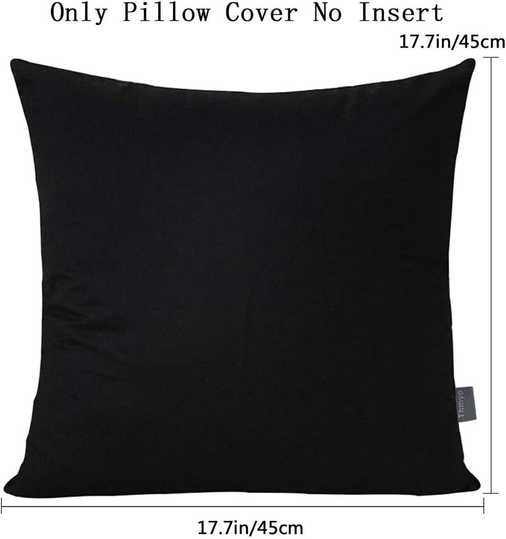 Thmyo 4-Pack 100% Cotton Comfortable Solid Decorative Throw Pillow Case Square Cushion Cover Pillowcase Sublimation Blank Pillow Covers DIY…