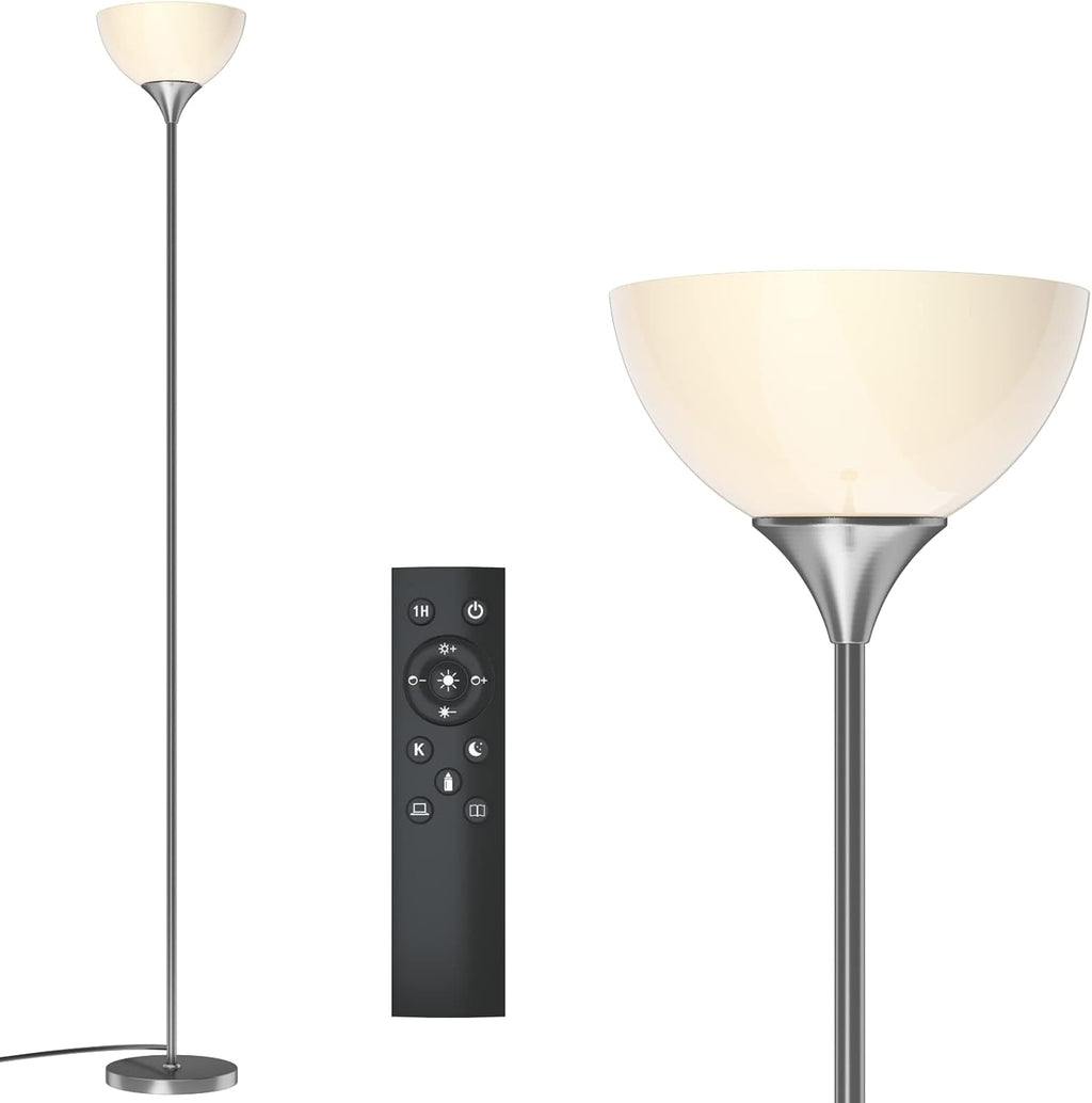 PESRAE Floor Lamp, Remote Control with 4 Color Temperatures, Torchiere Floor lamp for Bedroom, Standing Lamps for Living Room, Bulb…