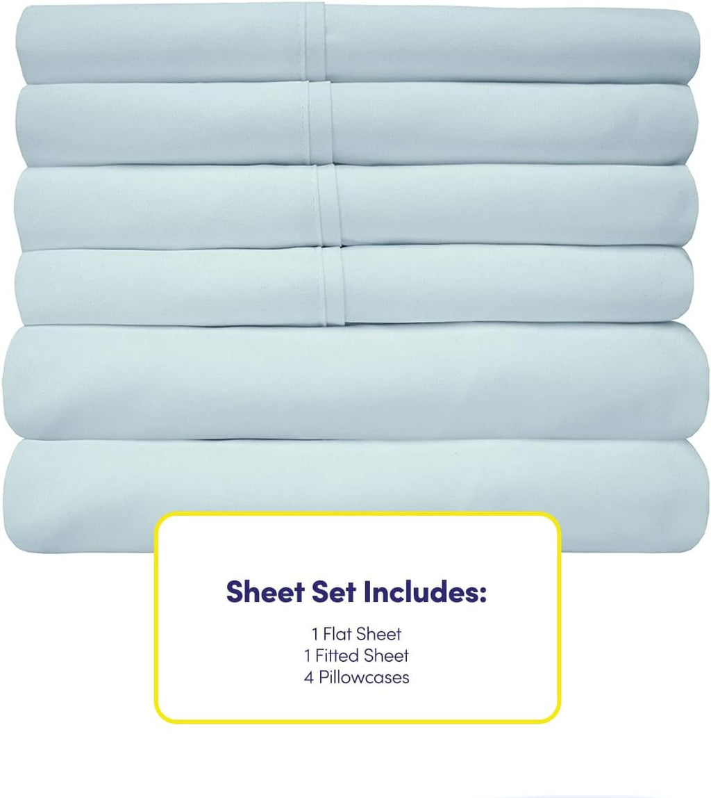 King Size Bed Sheets - 6 Piece 1500 Supreme Collection Fine Brushed Microfiber Deep Pocket King Sheet Set Bedding - 2 Extra Pillow Cases…
