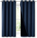 Nicetown 100% Blackout Curtain Panels, Thermal Insulated Black Liner Curtains for Nursery Room, Noise Reducing and Cold Blocking Drapes for…