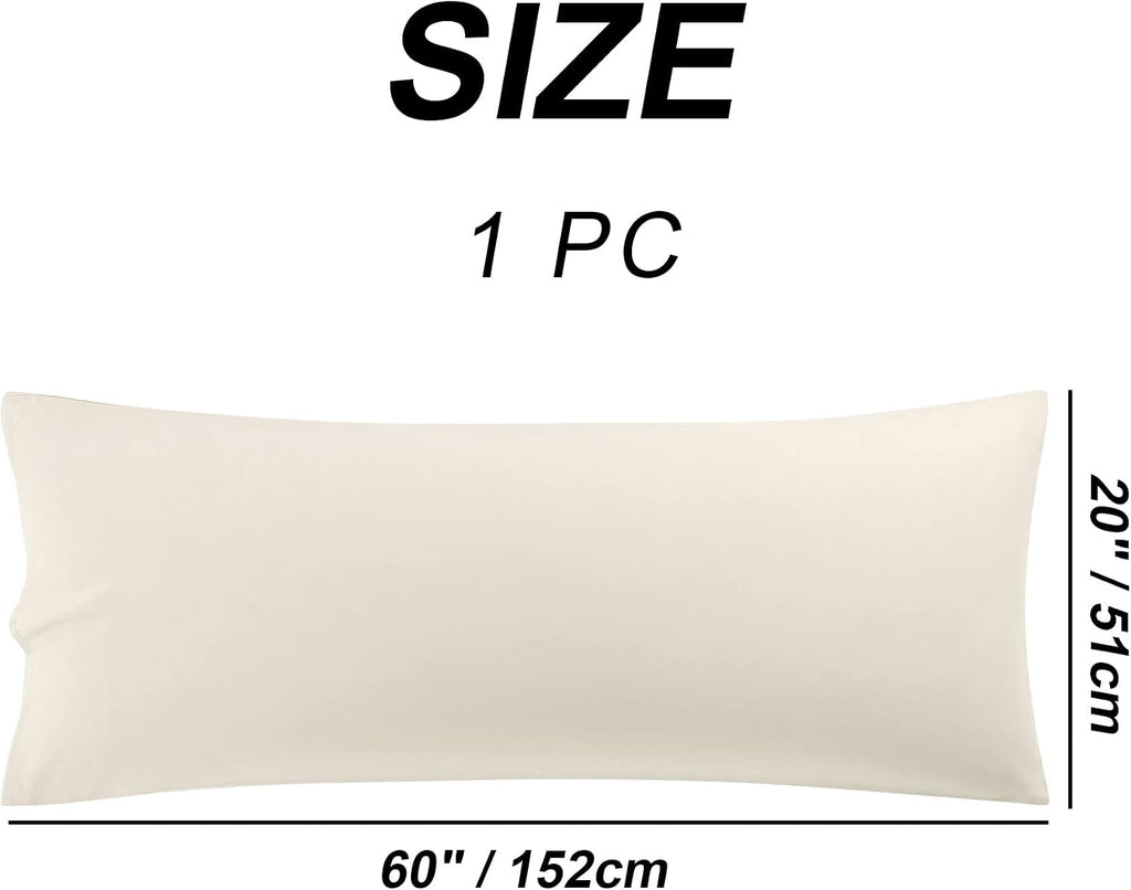 uxcell 100% Microfiber Body Pillow Cover | 1800 Thread Count Pillowcase | Soft Pillow Case with Envelope Closure | 90 GSM Ployester | No Wr…