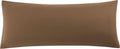 uxcell Soft Microfiber Body Pillow Cover with Zipper Closure, Long Pillow Cases for Body Pillows Weave for 90 GSM Polyester, Brown Body (20…
