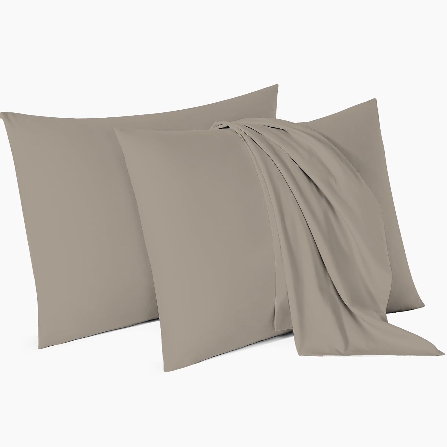 Micropuff King Size Pillow Cases, Open End - 2 Pack - Soft and Breathable Hypoallergenic Pillow Cover. Pillowcase Protects Against…