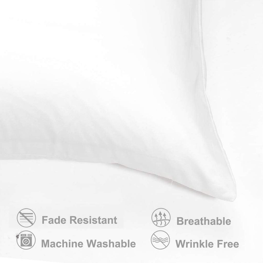uxcell Travel Satin Pillowcase with Zipper, Super Soft and Luxury, Silky Pillow Cases Covers Set of 2, 14"x20", Snow White