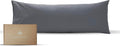 Bioweaves 100% Organic Washed Cotton Percale Weave Body Pillow Cover GOTS Certified Body Pillow Pillowcase – 21” x 54”, Castle Rock Cotton