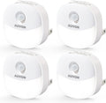 AUVON Plug in Night Light with Motion Sensor and Dusk to Dawn Sensor, Mini Cool White LED Nightlight with 1-50 lm Adjustable Brightness…