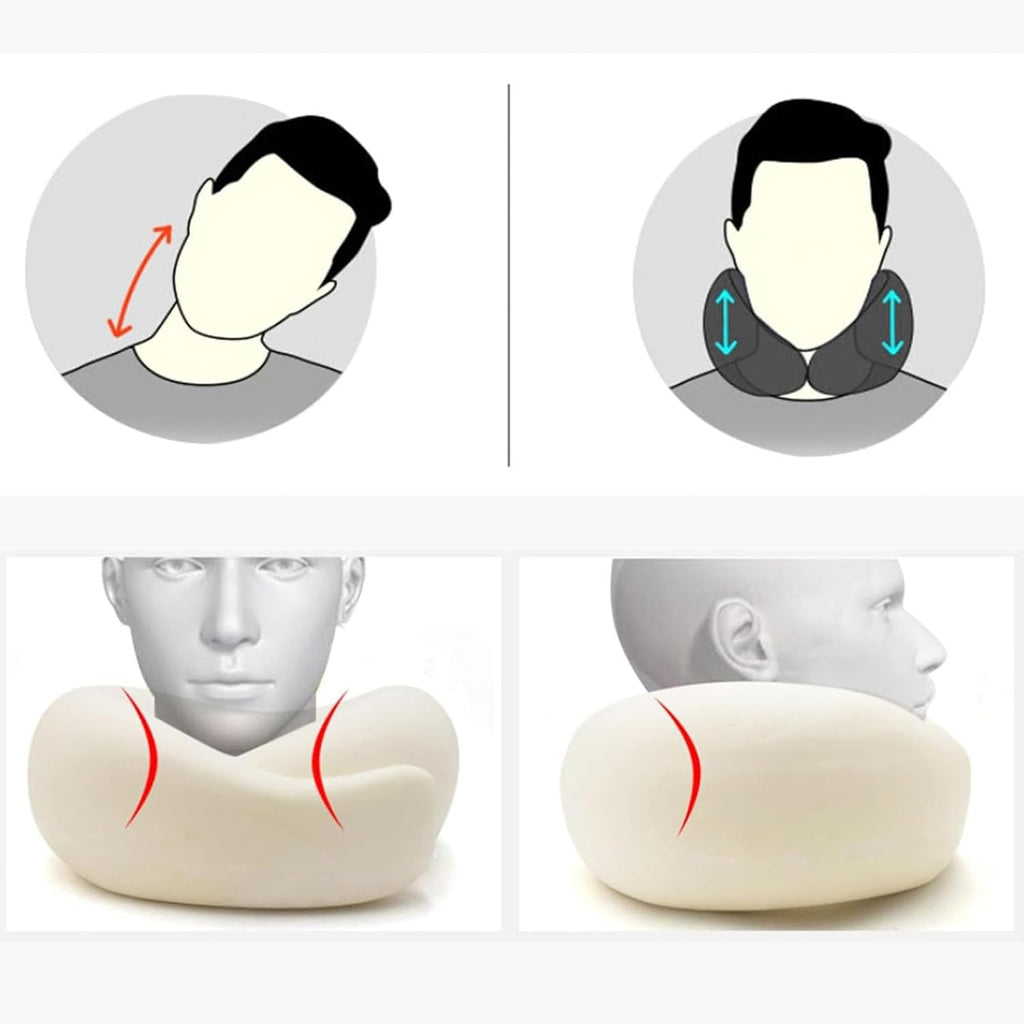 Generic Travel Neck Pillows for Airplanes 2026 Travel Pillow Neck Travel Pillow Memory Foam Airplane Pillow for Offices and Cars(Dar…