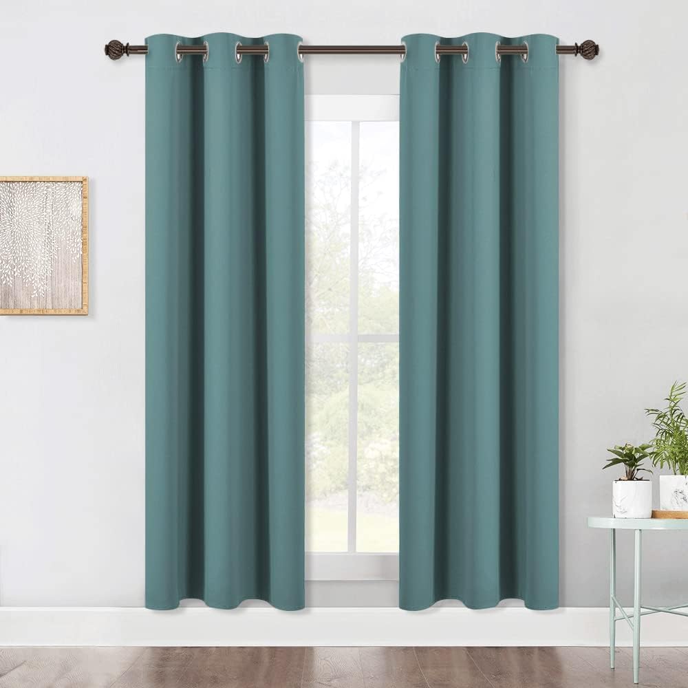 NICETOWN Modern Blackout Curtains Noise Reducing, Thermal Insulated and Privacy Room Darkening Drape Panels for Boy's Guest Room Door…