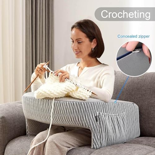 cooloo8 Reading Pillow for Lap, Extra Large Arm Rest Pillow for Adult, Memory Foam Lap Desk Pillow for Reading, Working, Crocheting…