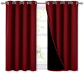 Nicetown Kitchen Full Blackout Curtain Panels, Super Thick and Soft Insulated Window Covers, 100% Blackout Draperies with Black Backing for…