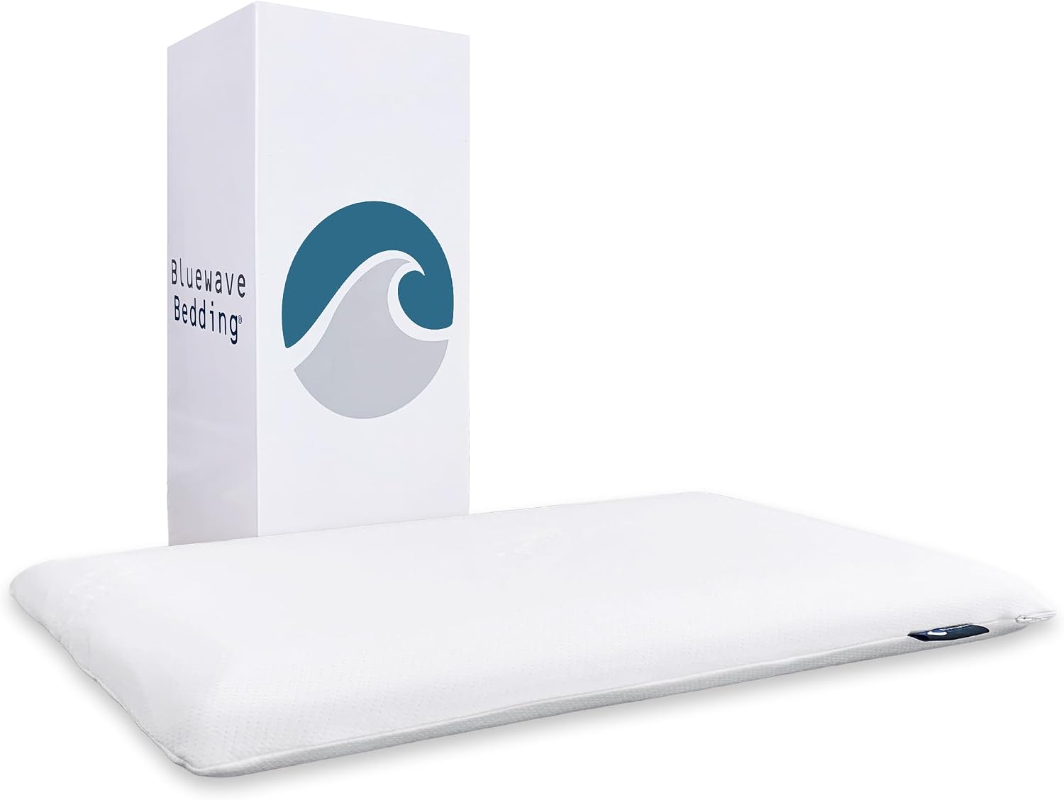 BluewaveBedding Bluewave Bedding Extra Gel Memory Foam Pillow for Stomach and Back Sleepers - Thin, Flat, and Low Profile Design for D…