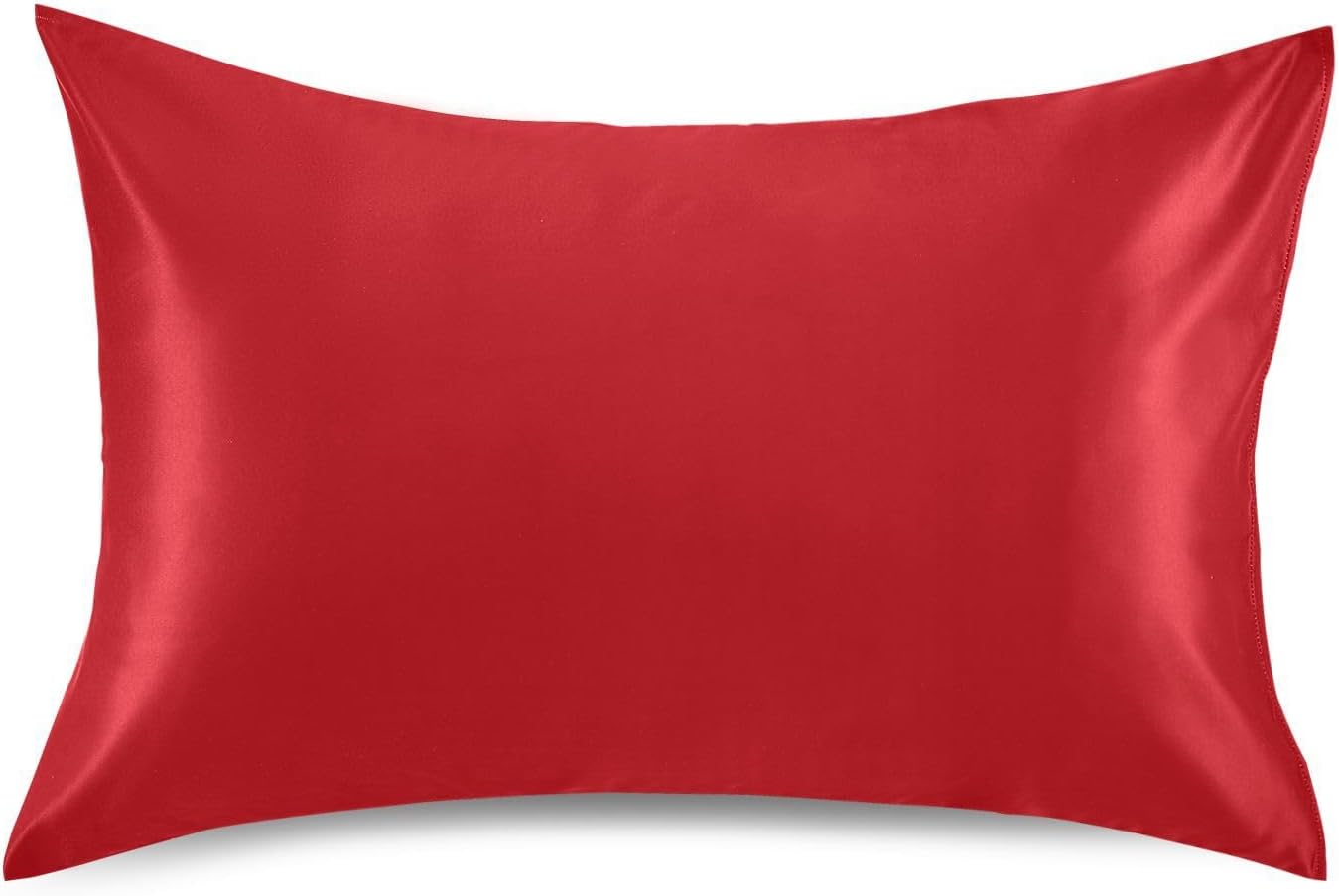 Red Color Pillow Covers Silk Pillowcase for Hair and Skin Soft Smooth Cooling Satin Pillowcase Queen Size Pillow Case for Women Boys…
