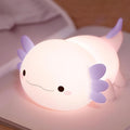FAMIDUO-BrightenYourLife FAMIDUO Axolotl Night Light for Kids, Cute Purple Axolotl Lamp, LED Squishy Nursery Nightlight, Soft Silicone Novelt…