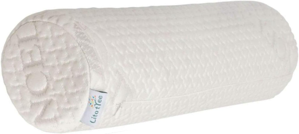 Pillowcase Ultra-Soft Cover for Neck Roll and Cervical Bolster Round Pillow of LitoTree (18x6 inch Pillowcase White) (Pillow case only…