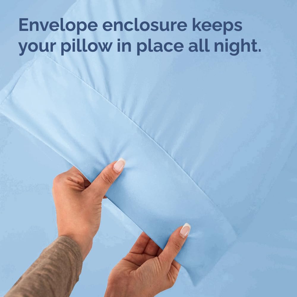 CGKUnlimited King Pillow Cases - 2 Pack - Super Soft Pillowcase Covers - Envelope Enclosure - Hotel Quality Pillow Protectors - Wrinkle Fre…