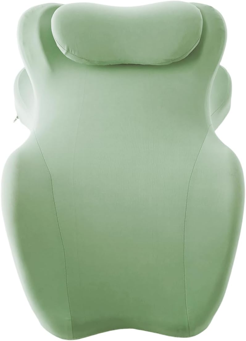 Reading Pillow for Watching tv and Reading in Bed, Ergonomic Wedge Pillow Prone Position with Support More Comfortable (Green, One Size)