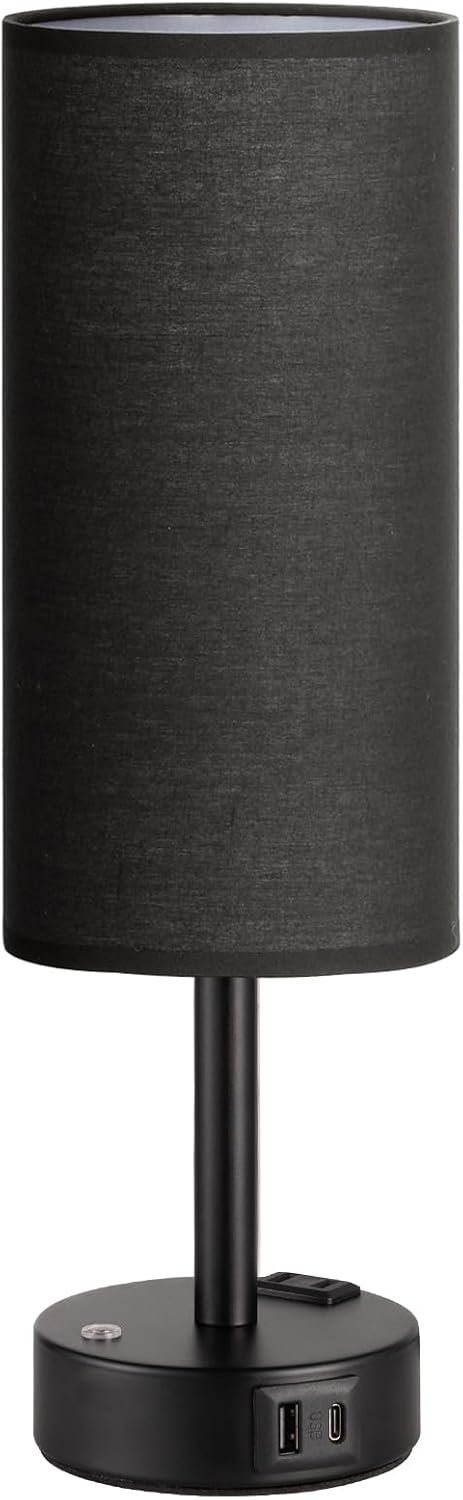 Aooshine Touch Bedside Table Lamp with Memory - Stepless Dimmable Lamp for Bedroom, Small Nightstand Lamp with Dual USB Charging Ports and…