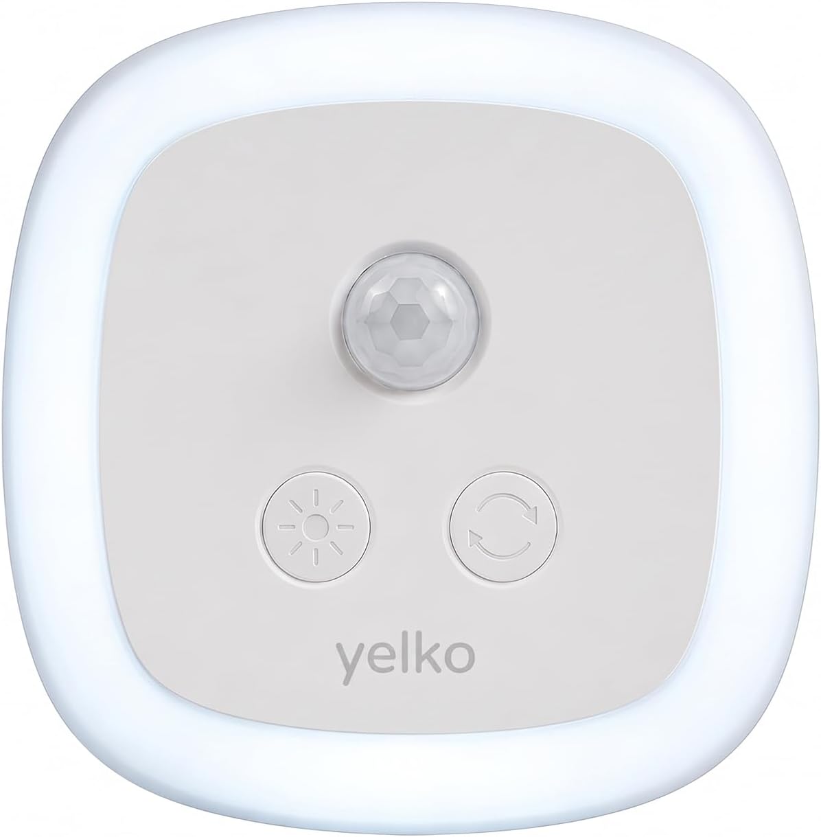 YELKO Motion Sensor Night Light - Plug-in Cool White Light Anti-Glare LED Nightlight, 5 Levels Adjustable Brightness, Timer Function for…