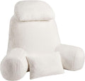 NOONTIDE Reading Pillow for Sitting up in Bed and Couch,32" X-Large Back Pillow for Adult & Teens with Soft Adjustable Neck Roll Backrest…