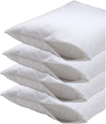Dependable Industries Deluxe Zippered Vinyl Pillow Covers 4-Pack - 20"x29" Waterproof Protectors, Ideal for Home, Hotel, Hospital…